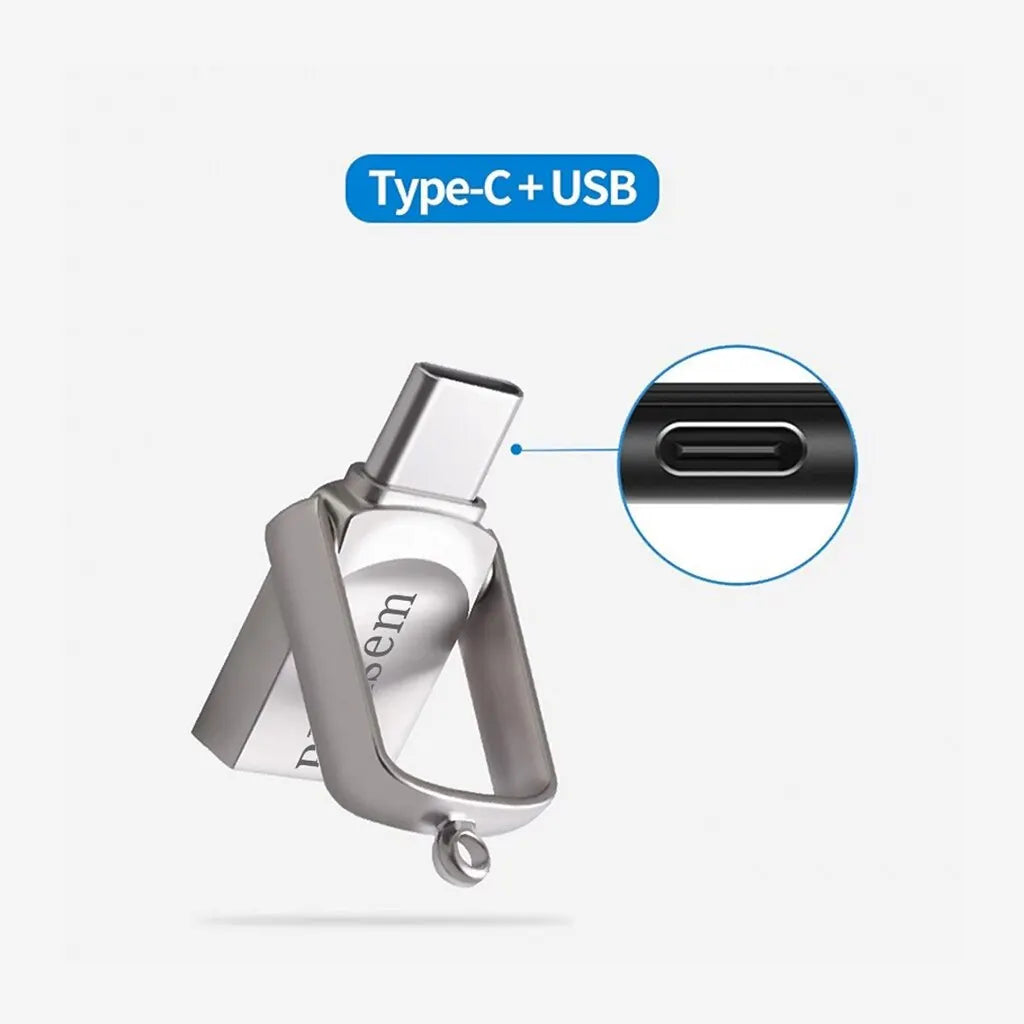 Bliksem 2in1 محرك فلاش USB 32 جيجابايت 64 جيجابايت 128 جيجابايت للكمبيوتر TYPE-C محرك فلاش USB عالي السرعة 128 جيجابايت USB 2.0 TYPE-C 32 جيجابايت 64 جيجابايت محرك القلم