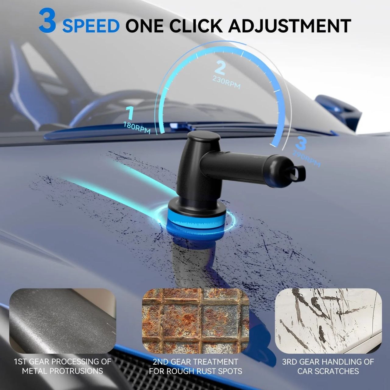 جهاز تنظيف دوّار كهربائي قابل لإعادة الشحن مع 7 فرش قابلة للاستبدال – فرشاة تنظيف محمولة متعددة الاستخدامات