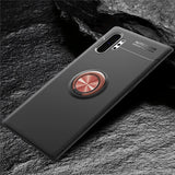 غلاف هاتف جلاكسي نوت 10 بلاس ونوت 10 بلاس 5 جيمغناطيس بحلقة خلفية مسندة ومسكة الاصبع